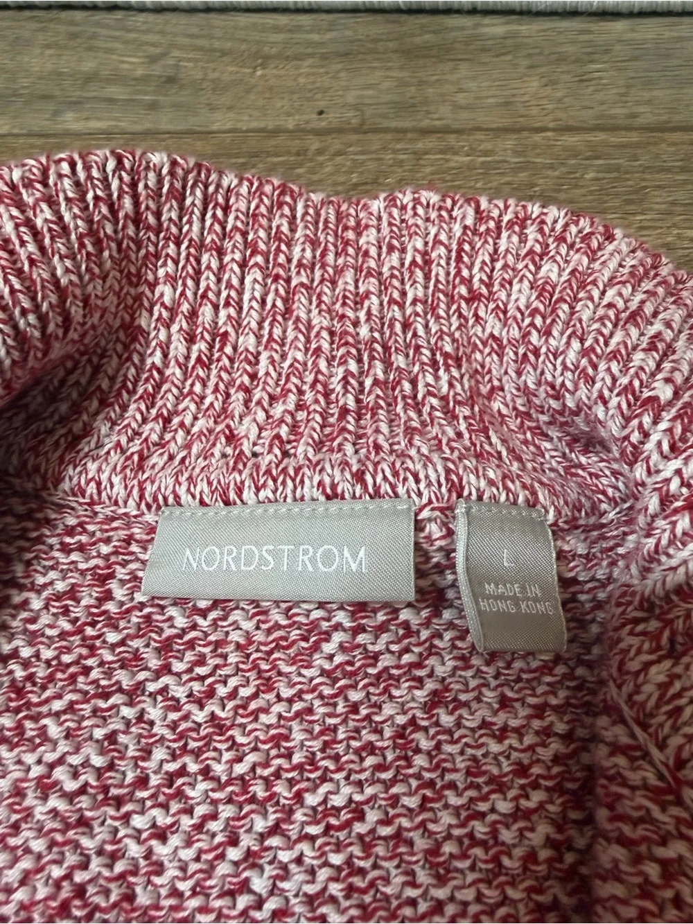 Nordstrom full-zip marled knit cardigan sweater